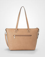 Vivian Medium Zip Top Tote With Monogram Stripe Strap