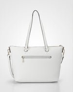 Vivian Medium Zip Top Tote With Metallic Stripe Strap