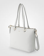 Vivian Medium Zip Top Tote With Metallic Stripe Strap