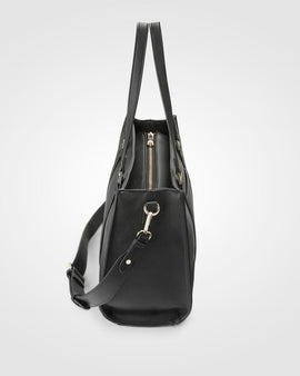 Riley Zip Top Tote With Crossbody Strap - 0