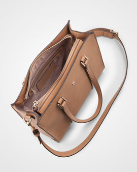 Riley Zip Top Tote With Crossbody Strap - 0