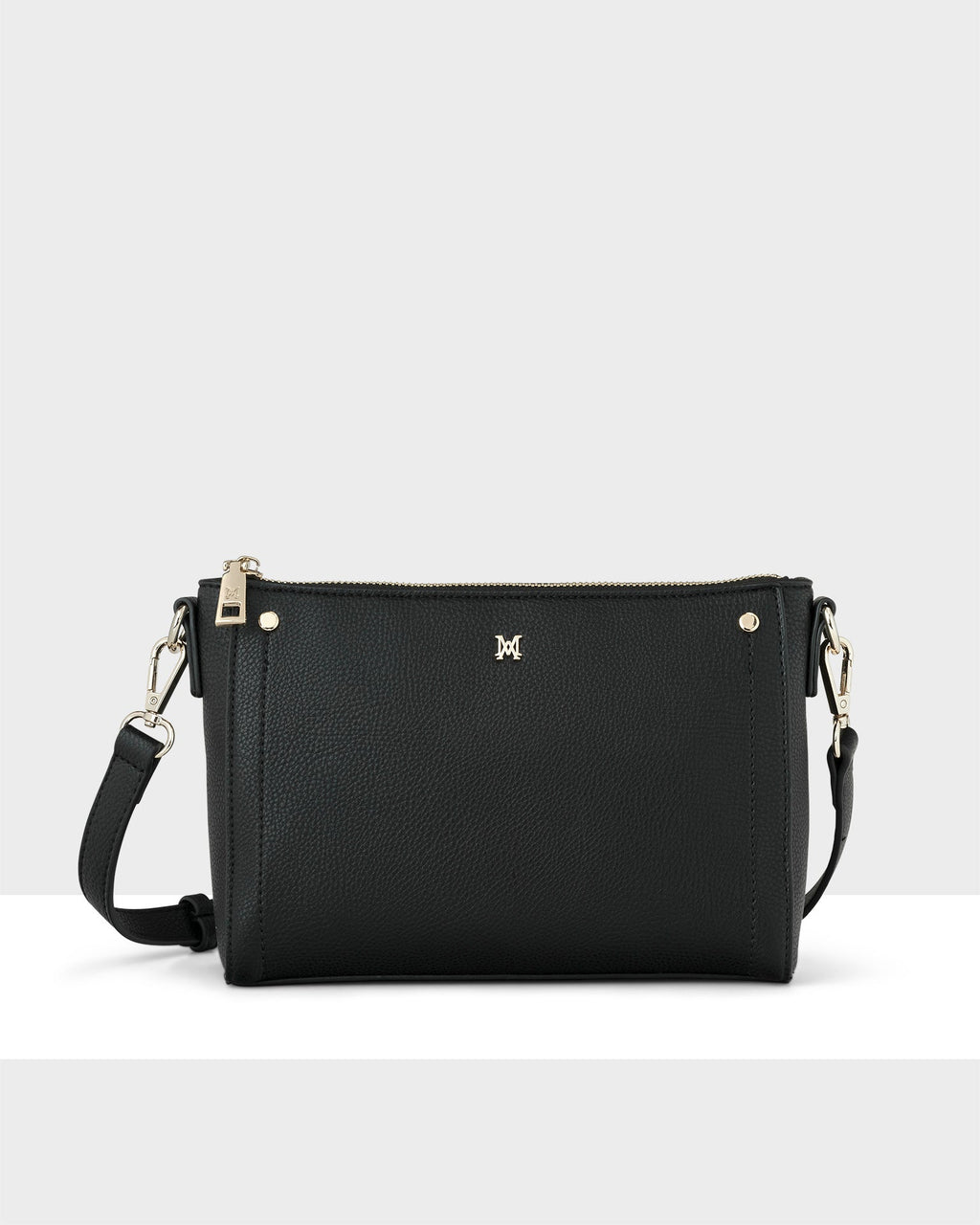 Eden Zip Top Crossbody Bag With Monogram Strap