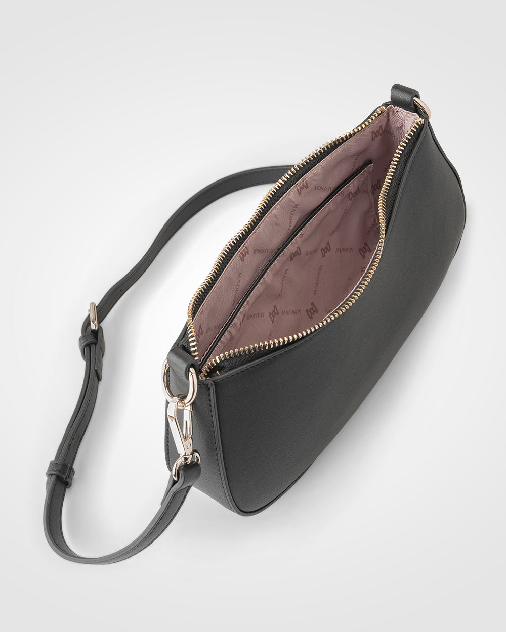 Alina Small Zip Top Shoulder Bag With Crossbody Strap-5
