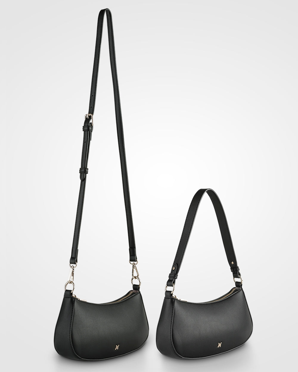 Alina Small Zip Top Shoulder Bag With Monogram & Crossbody Strap-8