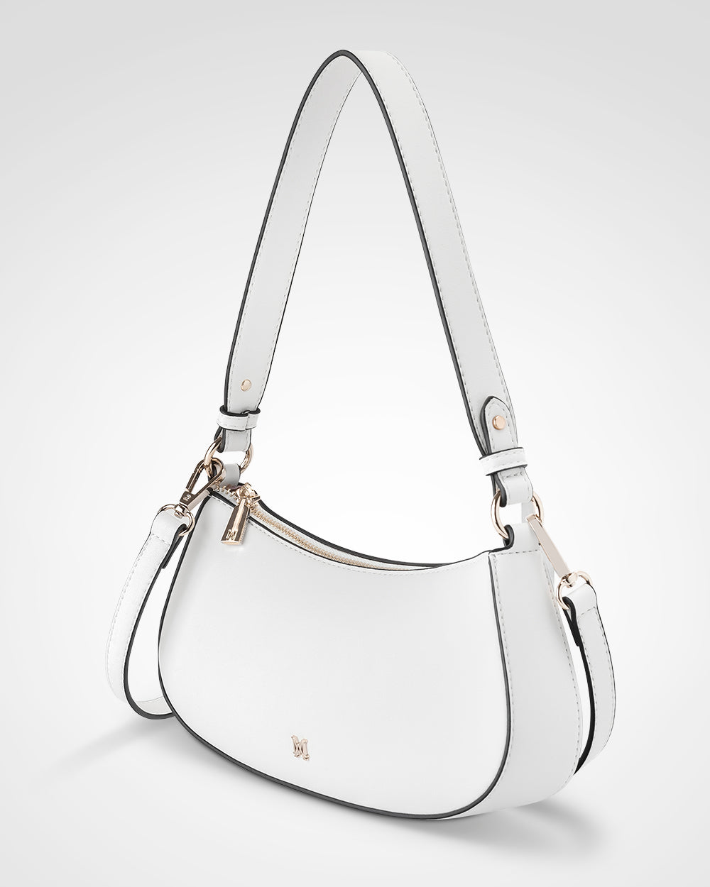Alina Small Zip Top Shoulder Bag With Monogram & Crossbody Strap-3
