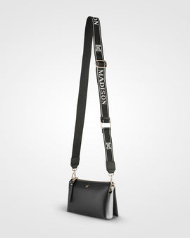 Josie Small 3 Compartment Crossbody Bag With Monogram Strap - 0