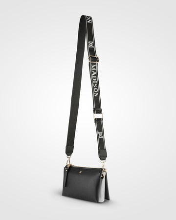 Josie Small 3 Compartment Crossbody Bag With Monogram Strap - 0