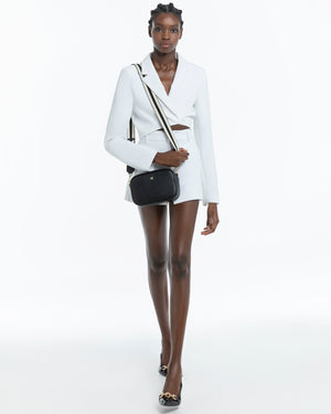 Monica Camera Crossbody Bag + Stripe Bag Strap