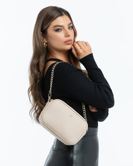 Monica Camera Crossbody Bag + Chain Strap Bag Strap