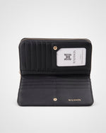 Mila Zip Around Large Wallet With Front Tab Card Section