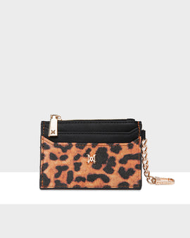 Hannah Zip Card Case With Chain Clip