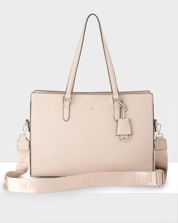 Sheree Laptop Tote Work Bag With Crossbody Strap