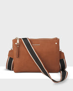 Charlotte Double Zip Crossbody Bag + Stripe Bag Strap