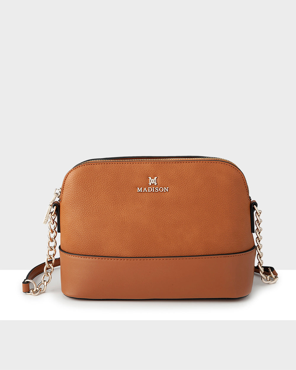 Salli Curve Zip Top Crossbody Bag