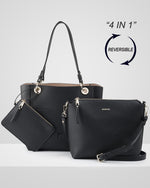 4 in 1 Reversible Tote, Crossbody Bag & Zip Purse