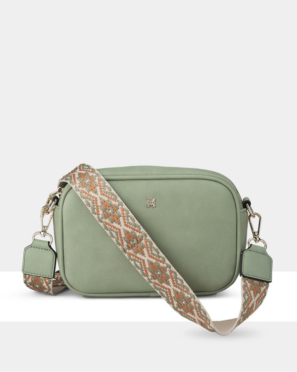 Monica Camera Crossbody Bag + Aztec Bag Strap