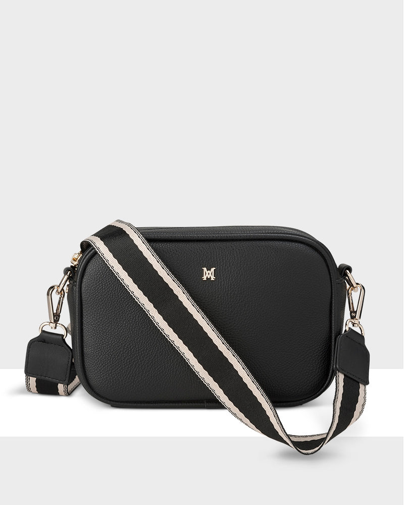 Monica Camera Crossbody Bag + Stripe Bag Strap