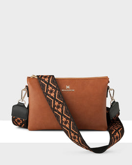 Avery 3 Compartment Crossbody Bag + Aztec Bag Strap