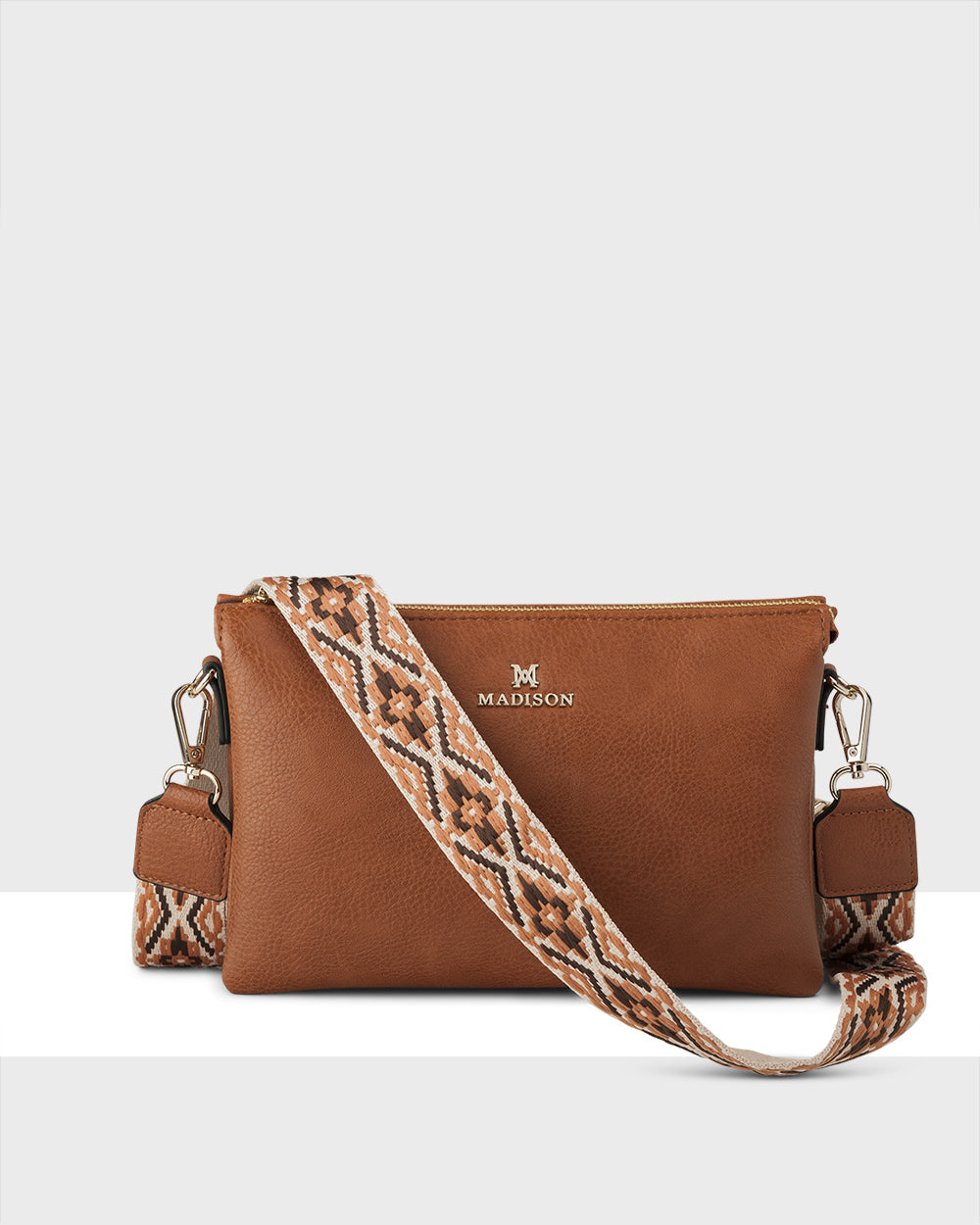 Avery 3 Compartment Crossbody Bag + Aztec Bag Strap