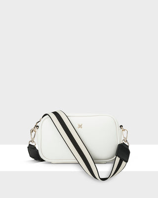 Mini Monica Camera Crossbody Bag + Stripe Bag Strap