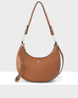 Pia Crescent Shoulder Bag With Crossbody Strap