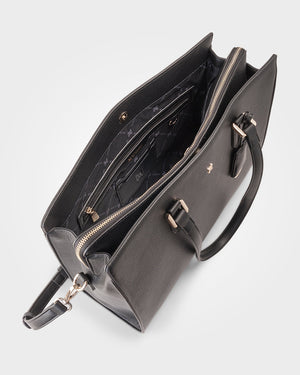 Sheree Laptop Tote Work Bag With Monogram Crossbody Strap