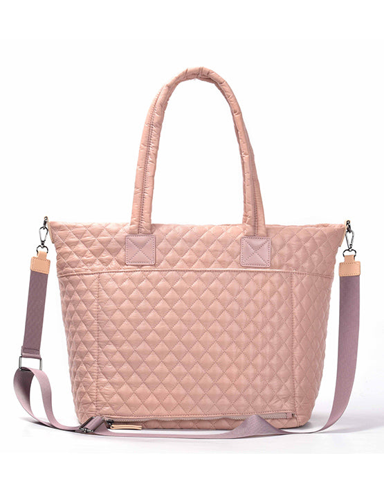Tosca - MET980 Metro Quilted 15inLaptop Work Tote - Mauve