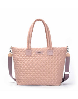 Tosca - MET980 Metro Quilted 15inLaptop Work tote - Mauve - 0