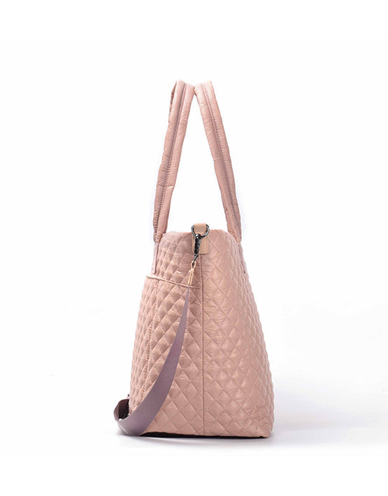 Tosca - MET980 Metro Quilted 15inLaptop Work Tote - Mauve