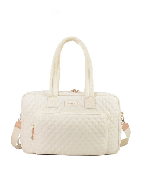 Tosca - MET982 Metro Quilted Split tote - Mushroom