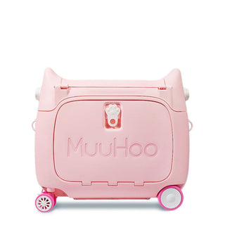 MooHuu - Kids Carry-on Rolling Luggage - Pink