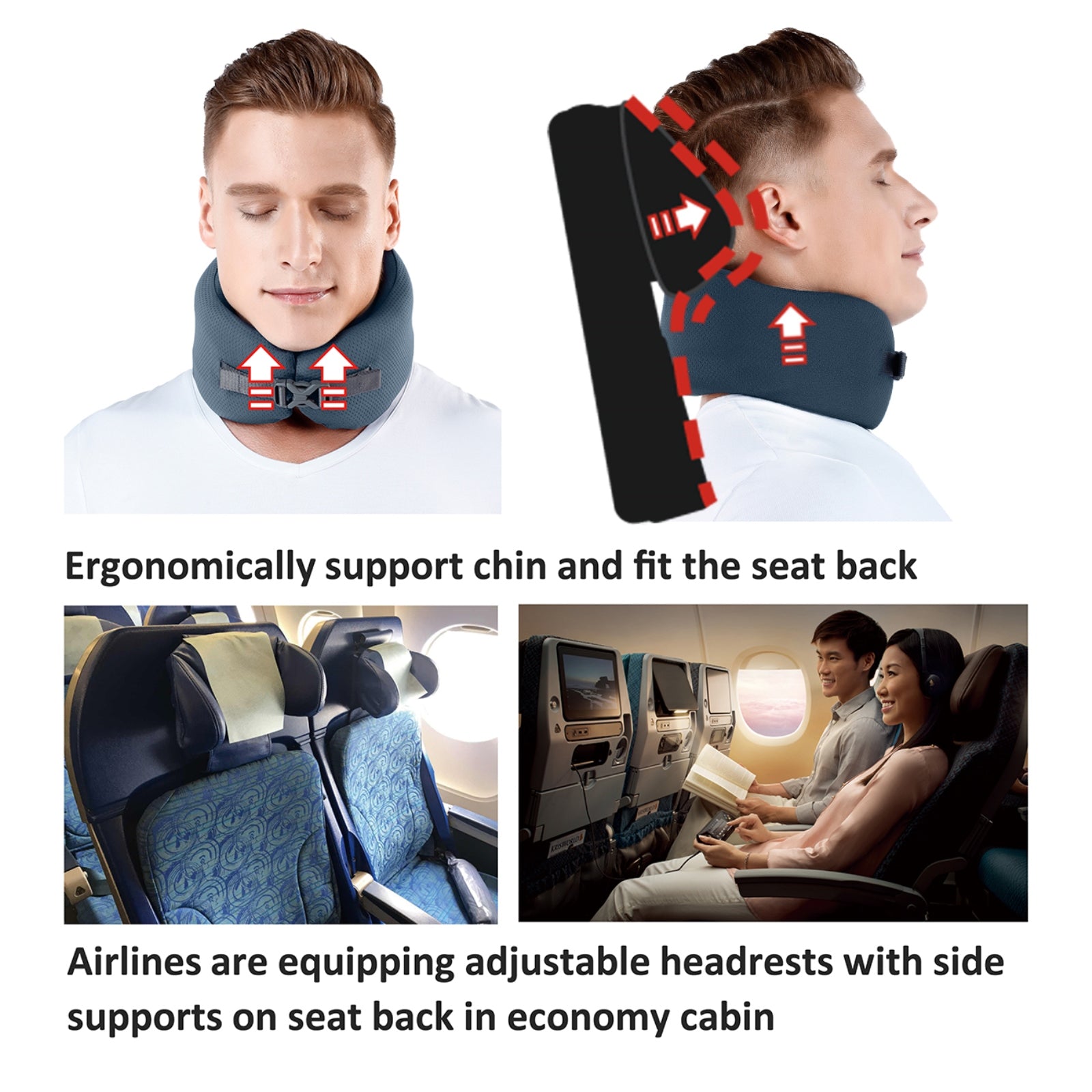 EasyNap - Pocket Pillow Chin Cupport Vital Large - Moonless Night Black - 0