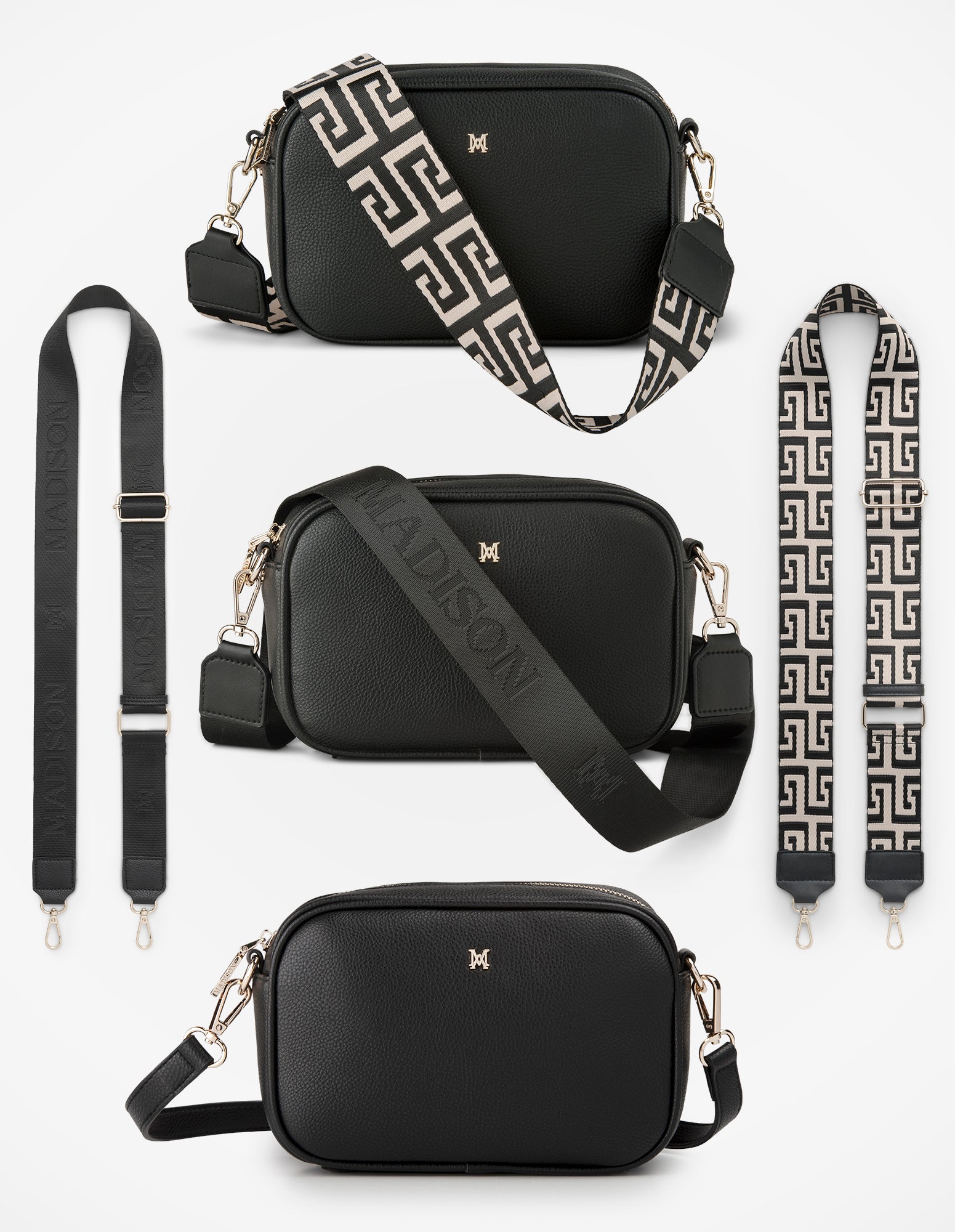 Monica Crossbody Bag & 3 Straps - One Bag 3 Ways