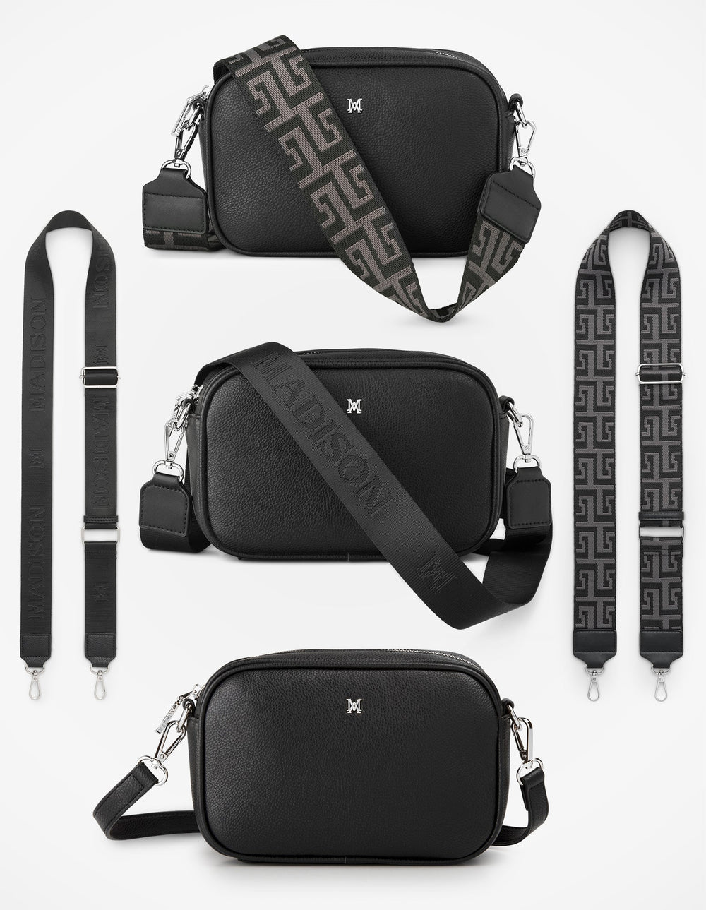 Monica Crossbody Bag & 3 Straps - One Bag 3 Ways