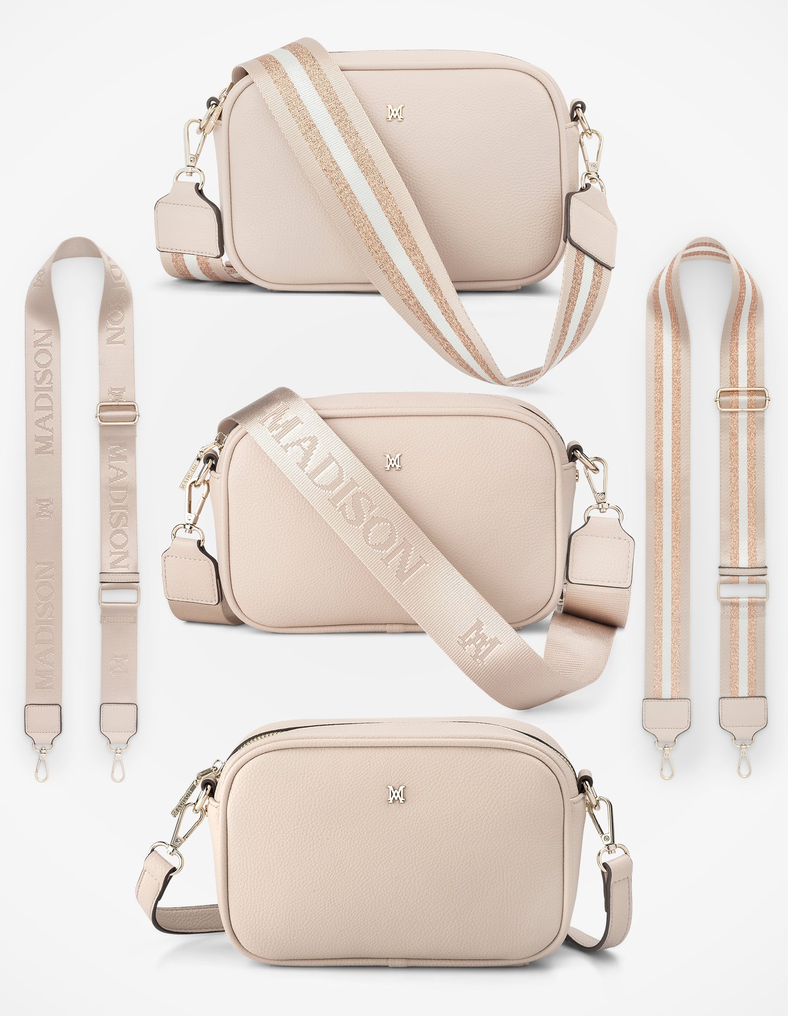 Monica Crossbody Bag & 3 Straps - One Bag 3 Ways