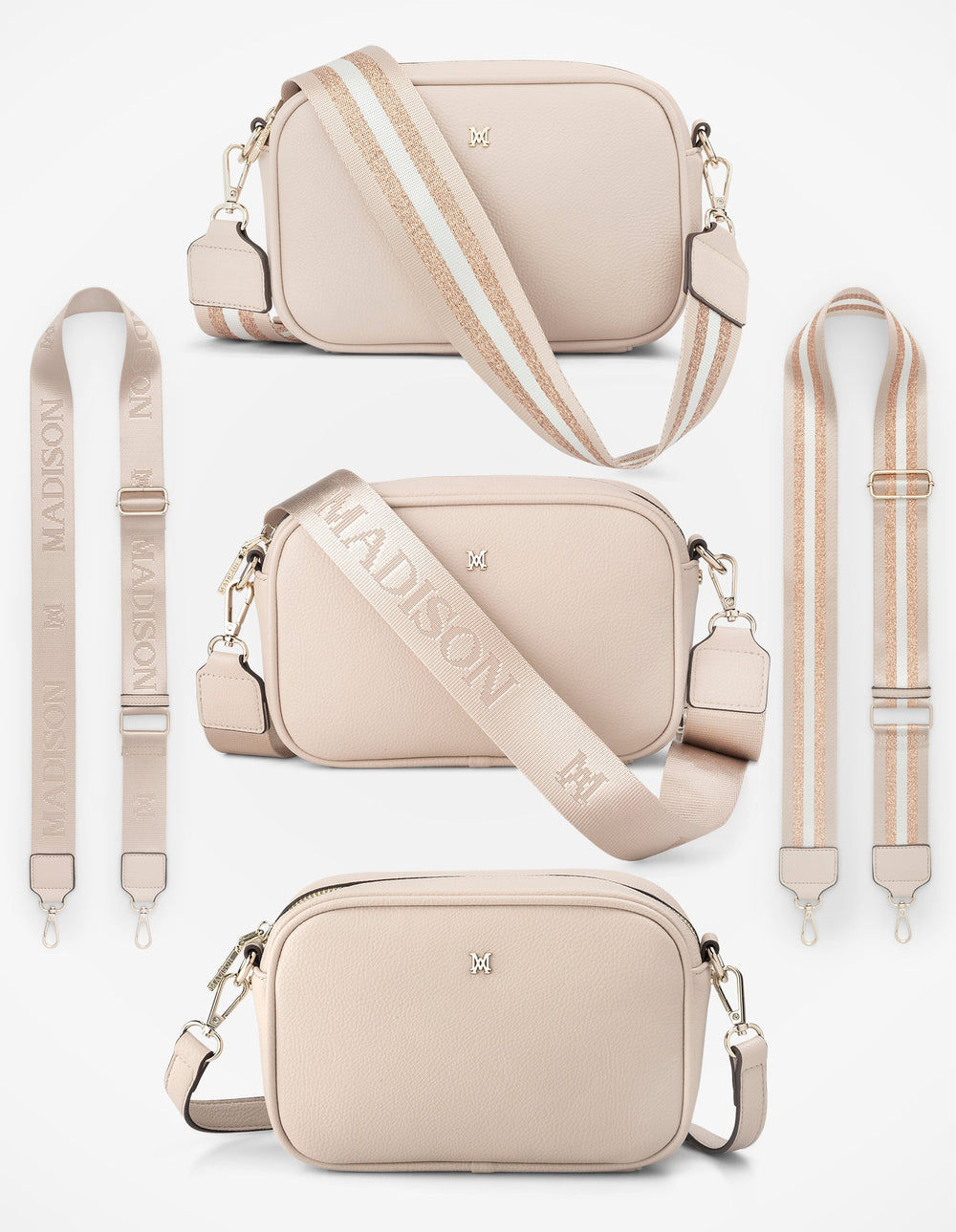 Monica Crossbody Bag & 3 Straps - One Bag 3 Ways
