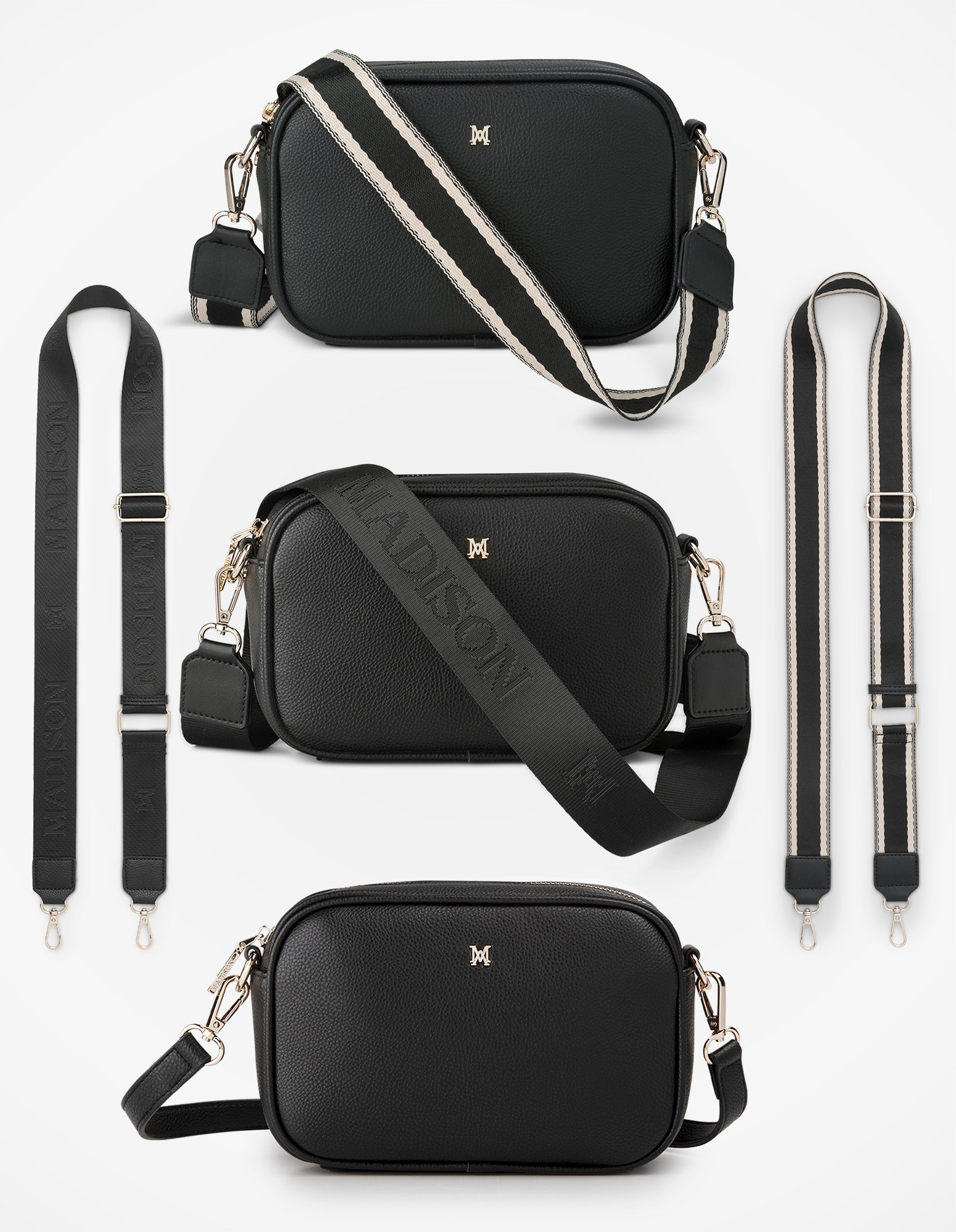 Monica Crossbody Bag & 3 Straps - One Bag 3 Ways