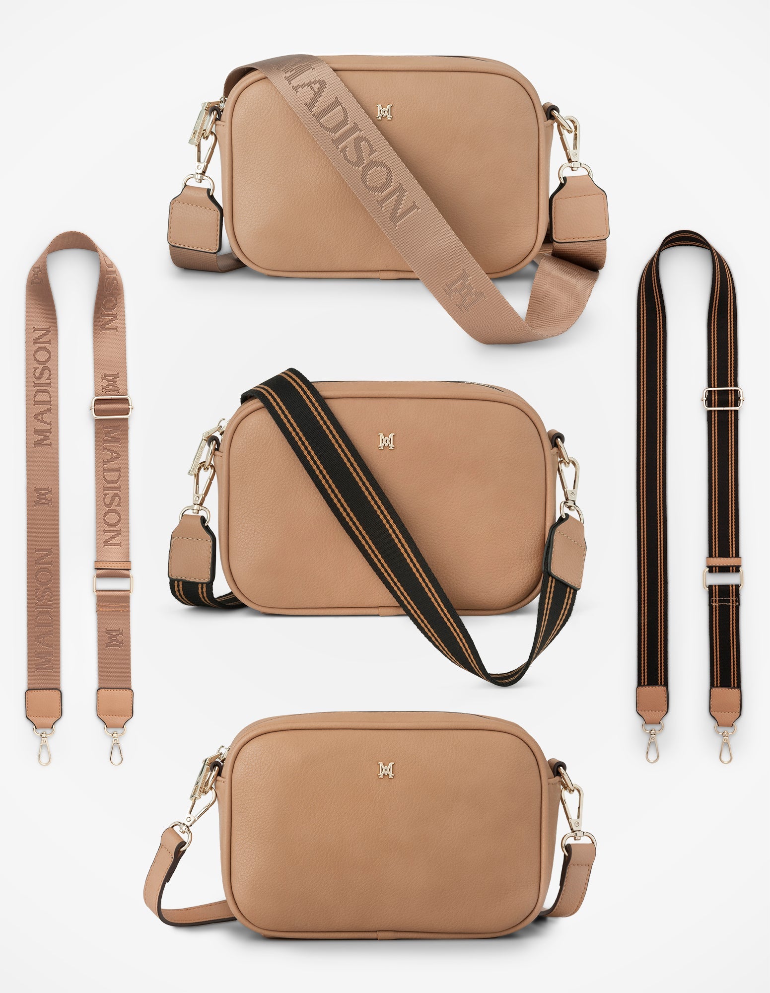 Monica Crossbody Bag & 3 Straps - One Bag 3 Ways