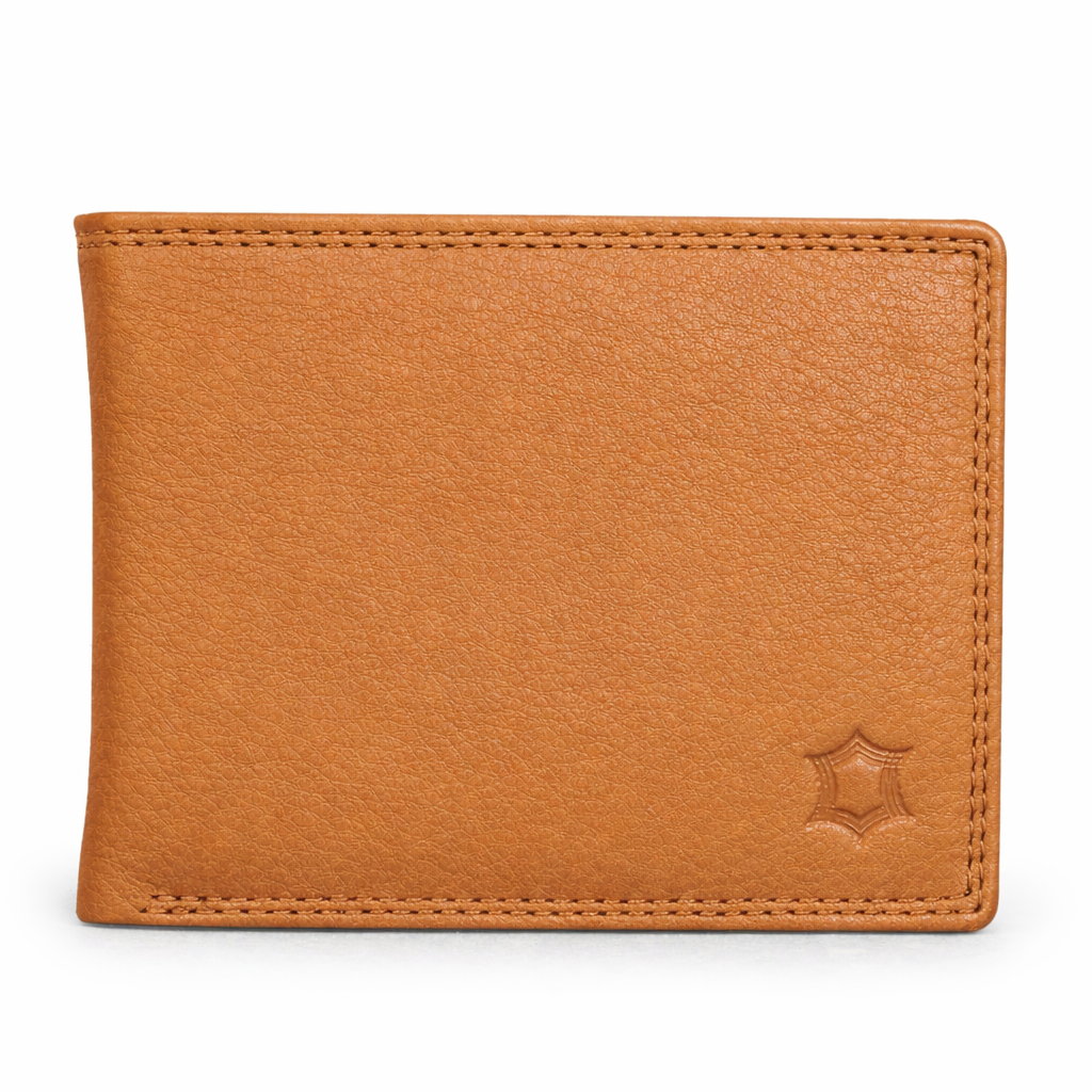 Leather Culture - MW001 BRAVE Tripple Fold Leather mens wallet - Tan