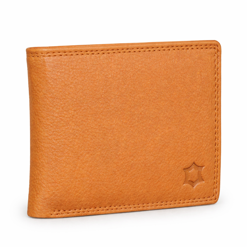 Leather Culture - MW001 BRAVE Tripple Fold Leather mens wallet - Tan