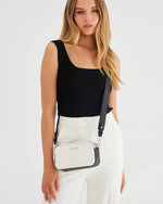 Maddie Double Zip Camera Crossbody Bag With Wide Strap