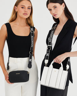 Nova Small Grab Tote With Monogram Stripe Strap - 0