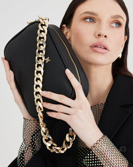 Monica Camera Crossbody Bag + Chunky Chain Strap - 0