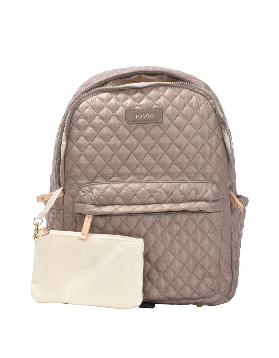 Tosca - MET981 Metro Fashion Quilted15in Laptop Backpack - Magnet