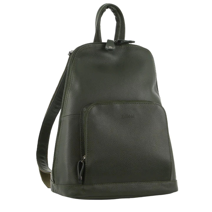 Milleni - NL10767 Ladies Leather Backpack - Navy-1