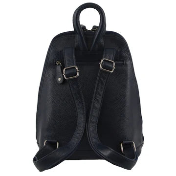 Milleni - NL10767 Ladies Leather Backpack - Navy-3