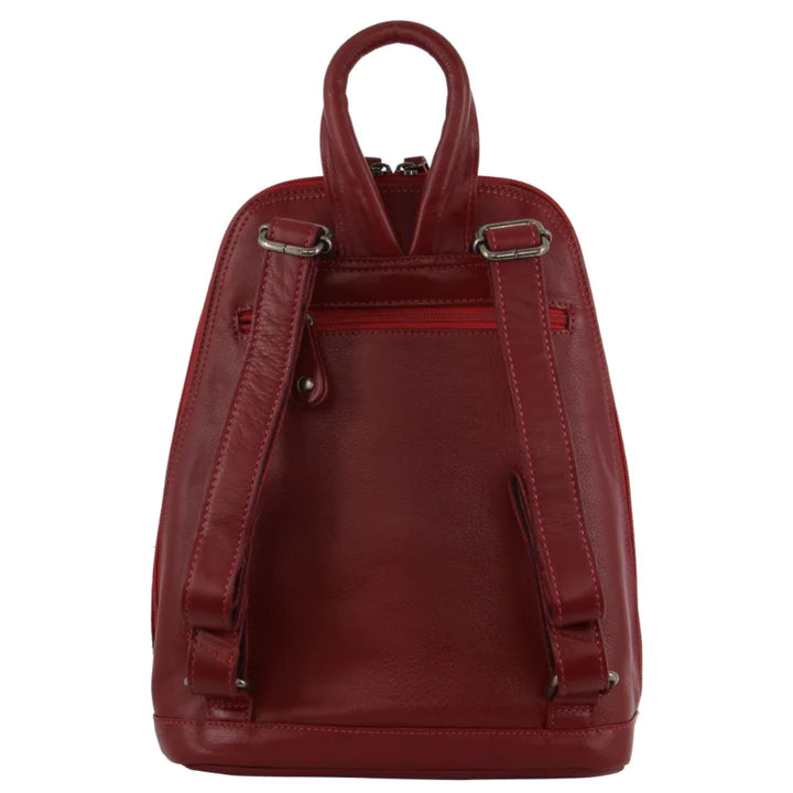 Milleni - NL10767 Leather Backpack - Red-4