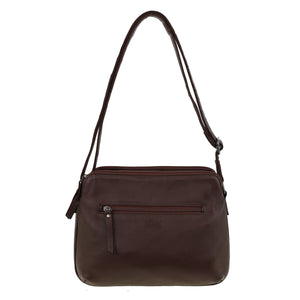 Milleni - NL10768 Leather Crossbody Bag - Chocolate