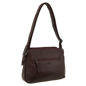 Milleni - NL10768 Leather Crossbody Bag - Chocolate