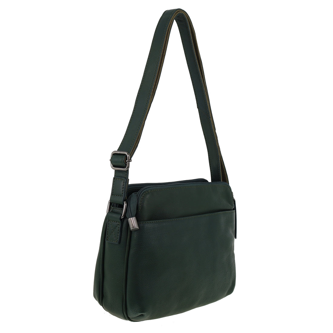 Milleni - NL10768 Leather Crossbody Bag - Olive Green